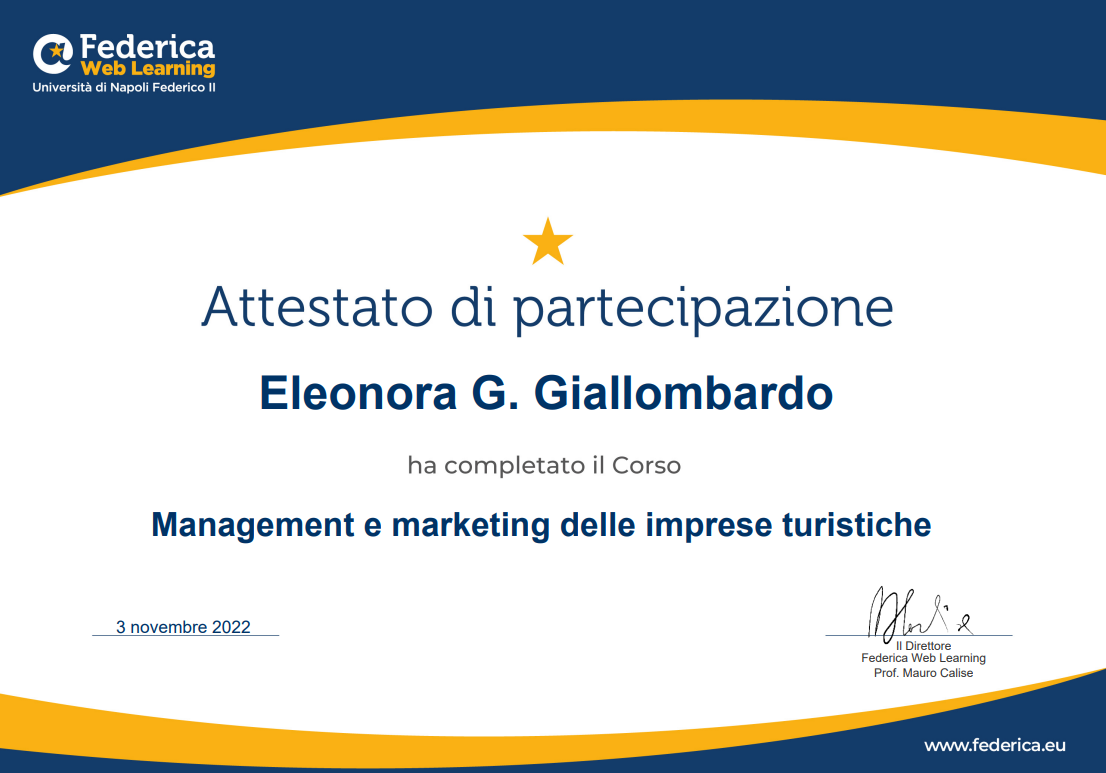management imprese turistiche